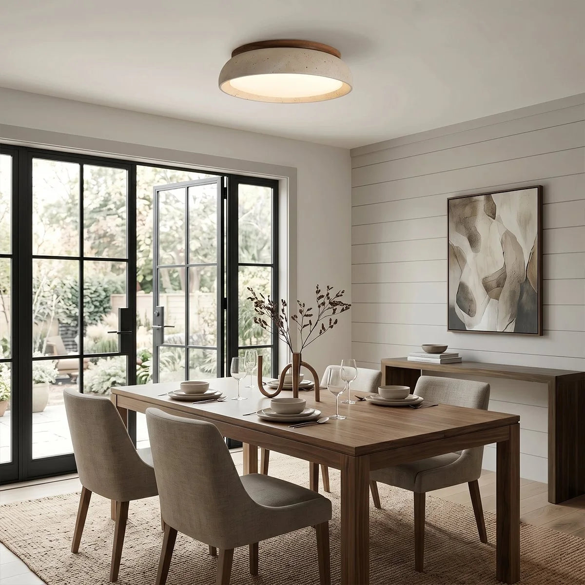 Antizer Minimalist Travertine Ceiling Light
