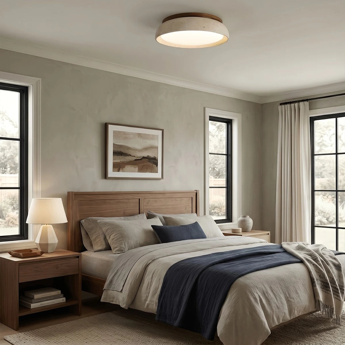 Antizer Minimalist Travertine Ceiling Light