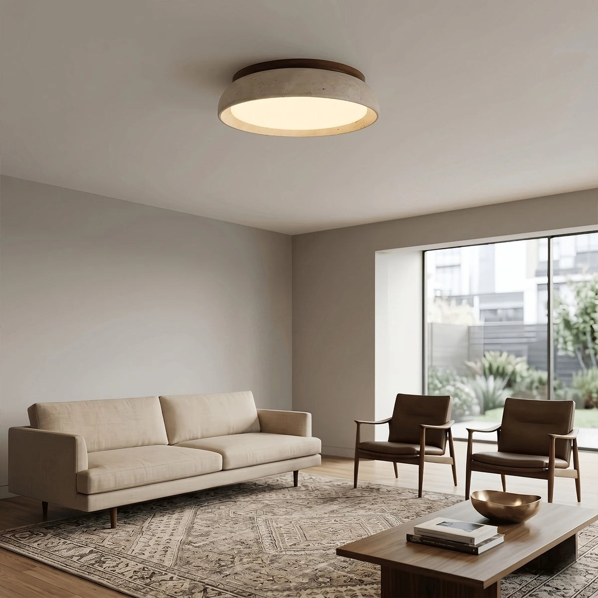 Antizer Minimalist Travertine Ceiling Light