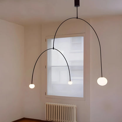 Antizer Minimalist Linear Metal Chandelier