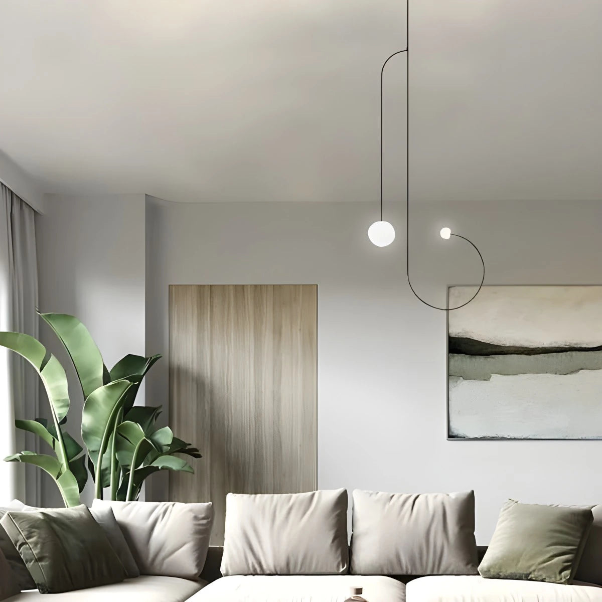 Antizer Minimalist Linear Metal Chandelier