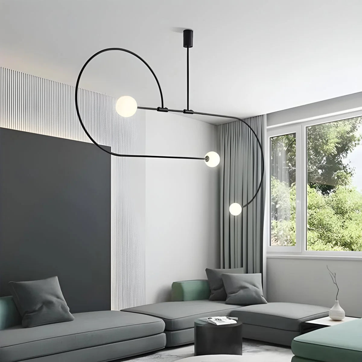 Antizer Minimalist Linear Metal Chandelier