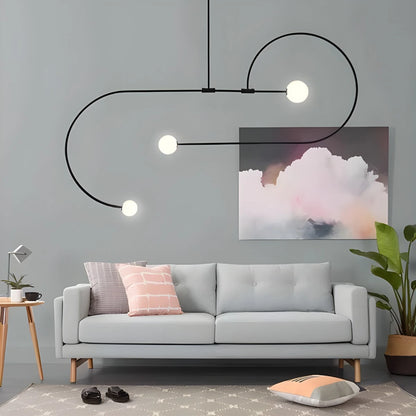 Antizer Minimalist Linear Metal Chandelier