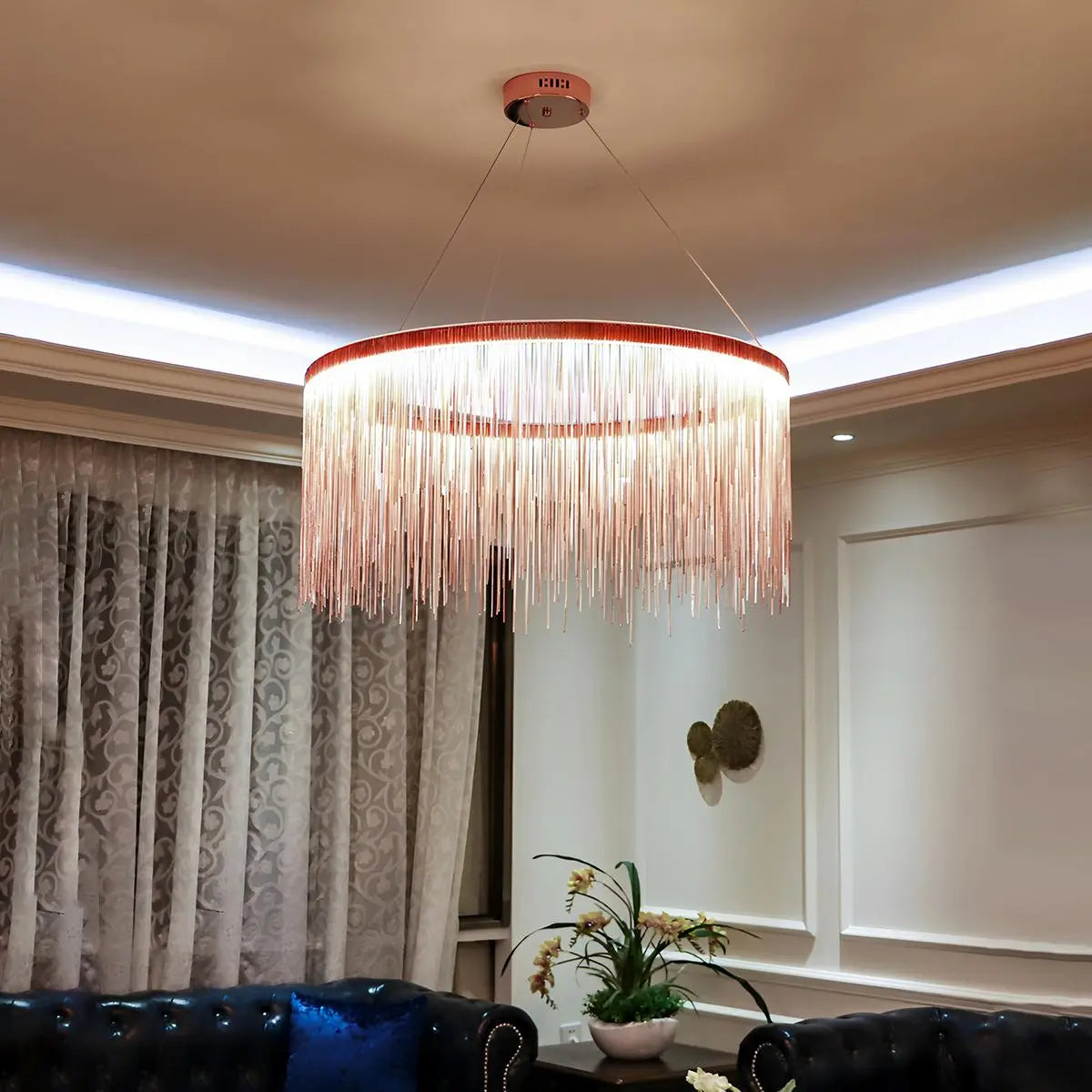 Antizer Modern Art Decor Tassel Chandelier