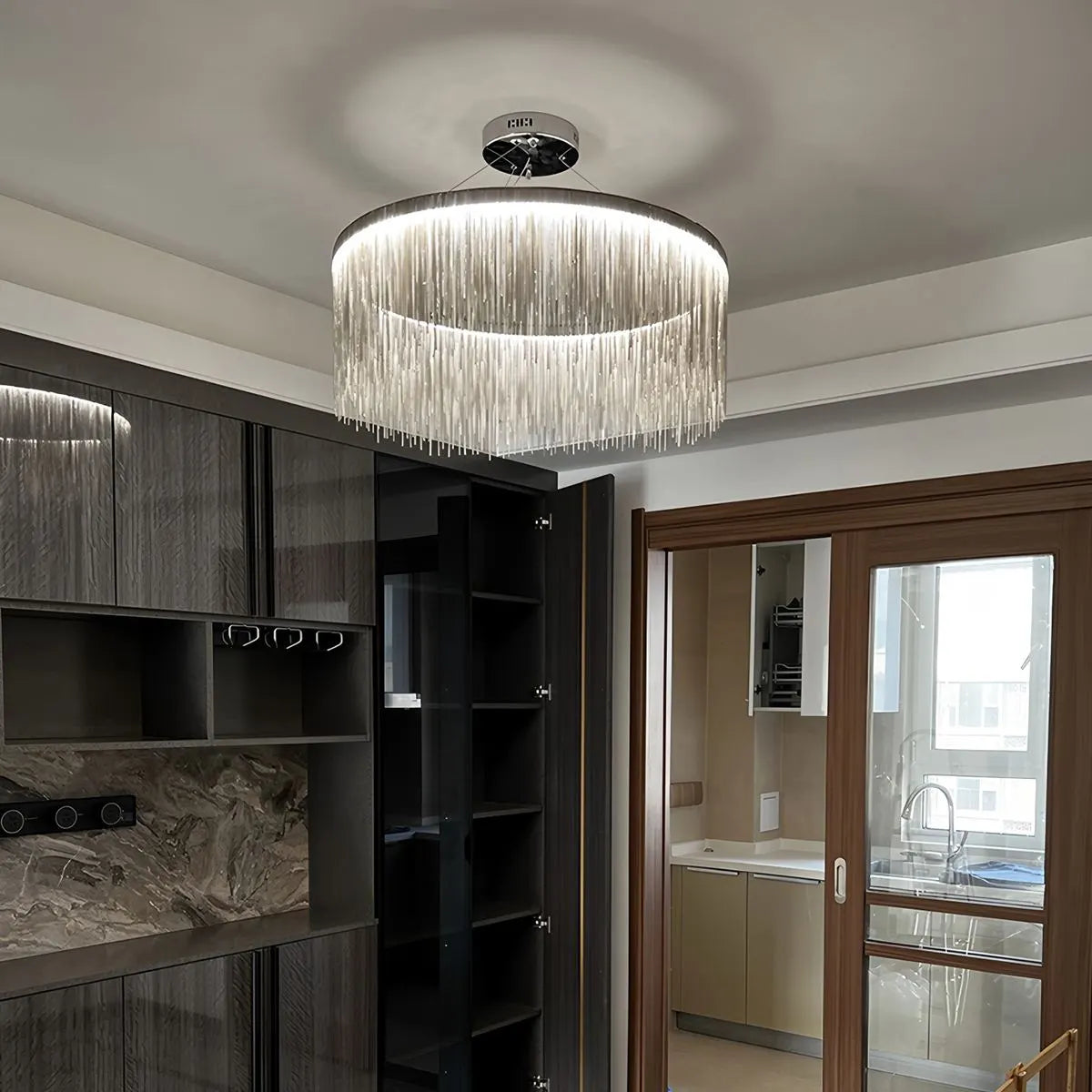 Antizer Modern Art Decor Tassel Chandelier
