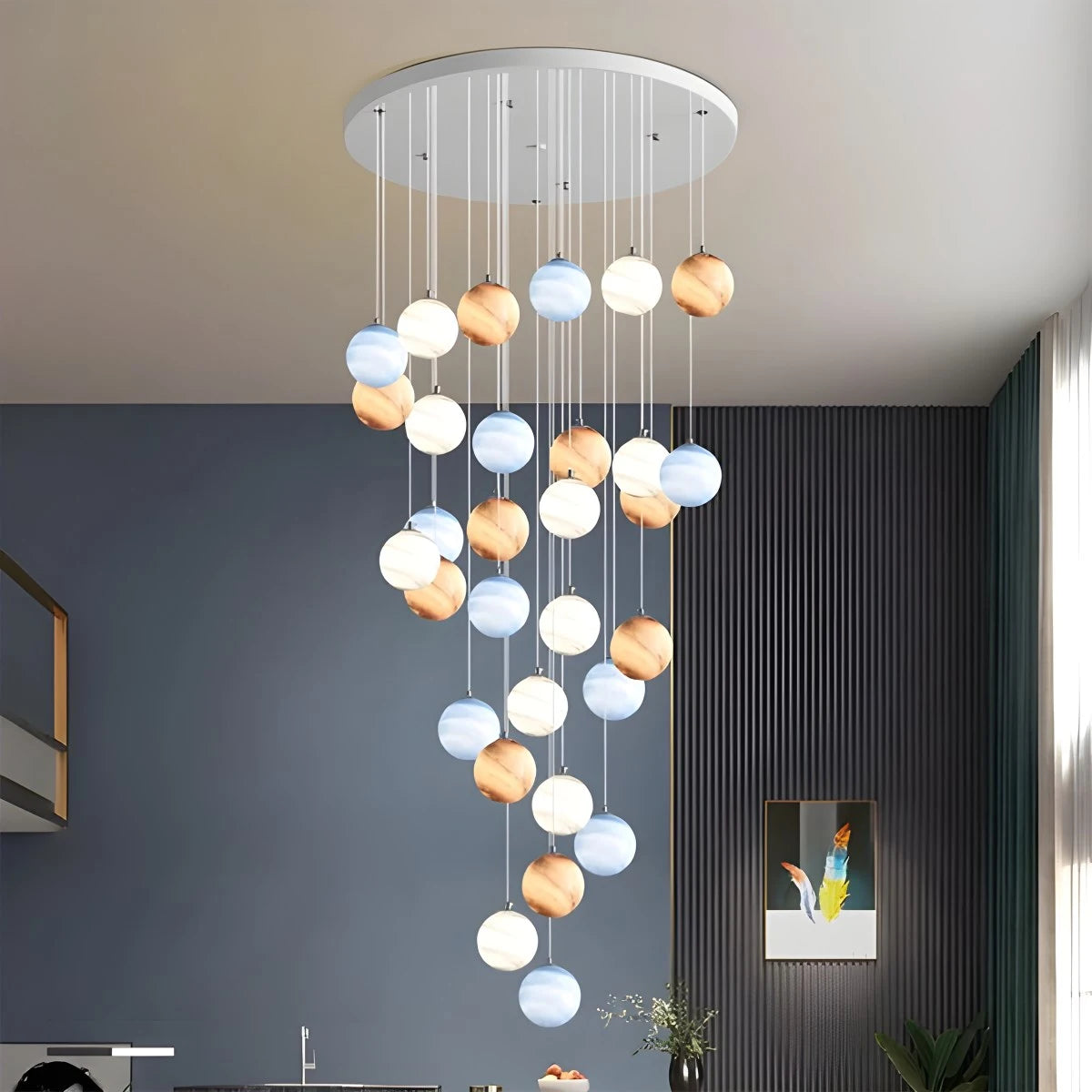 Antizer Modern Attic 3D Moon Celestial Chandelier