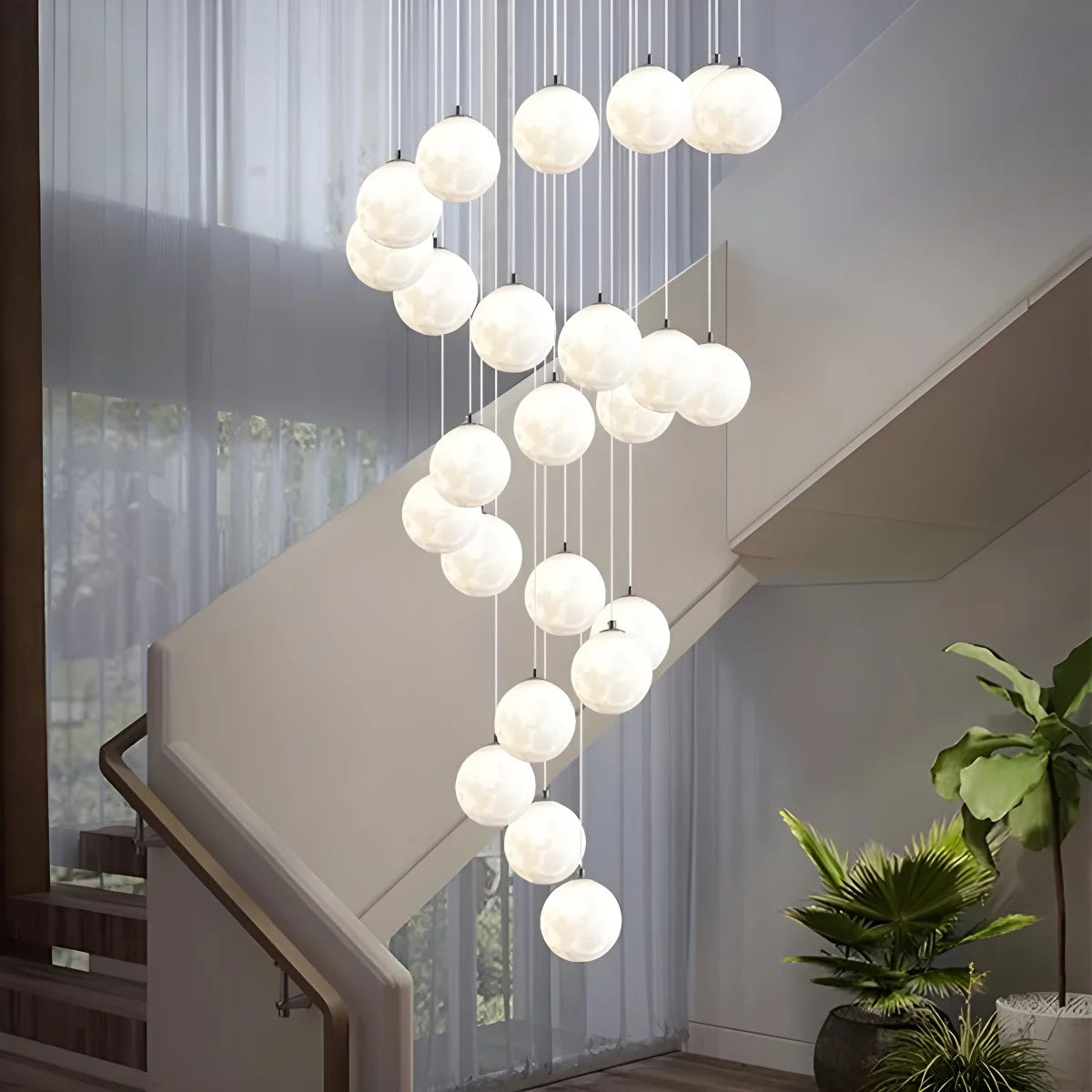 Antizer Modern Attic 3D Moon Celestial Chandelier