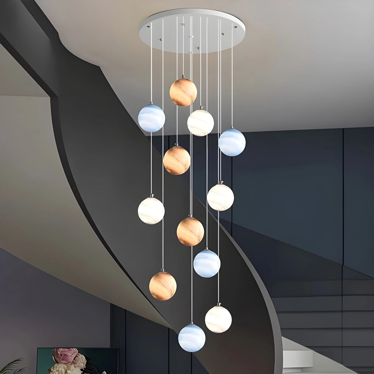 Antizer Modern Attic 3D Moon Celestial Chandelier