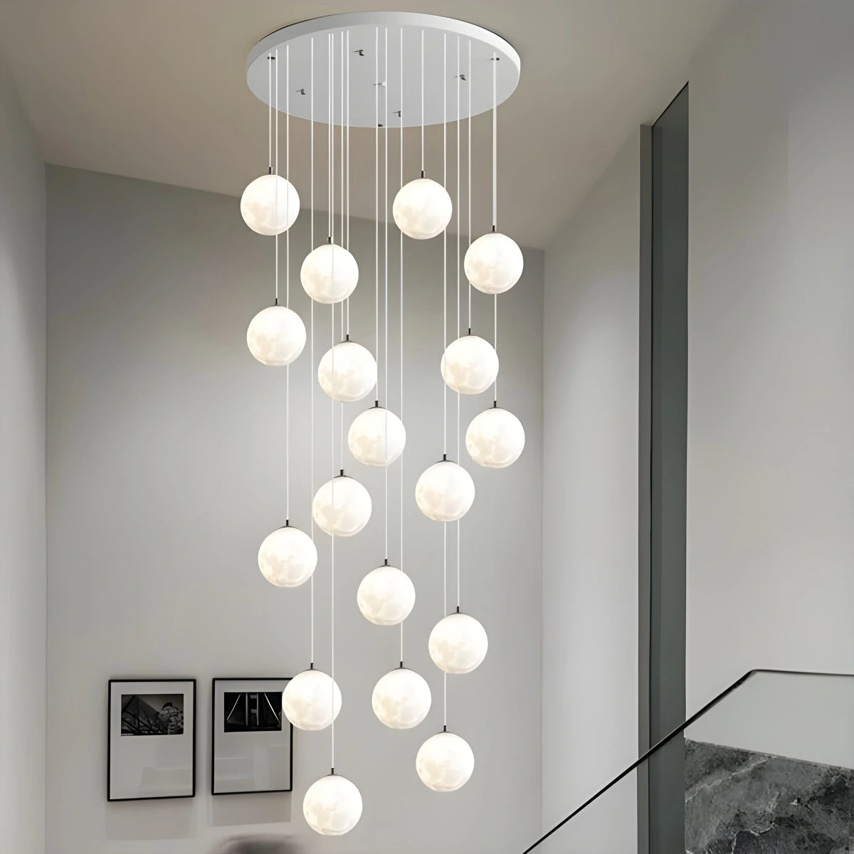 Antizer Modern Attic 3D Moon Celestial Chandelier