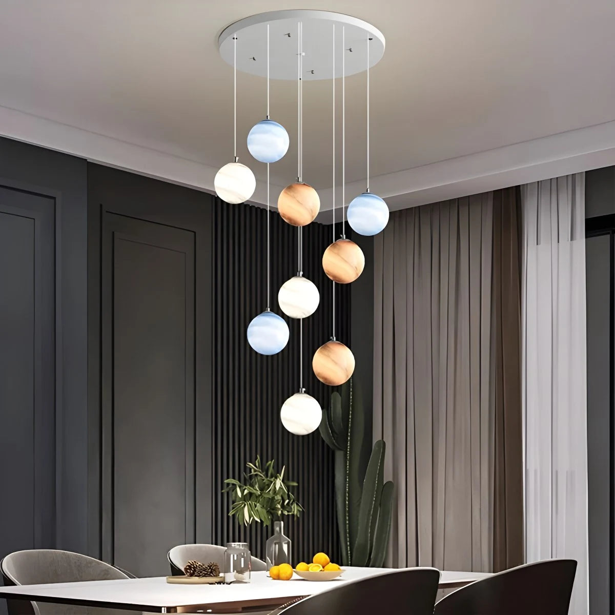 Antizer Modern Attic 3D Moon Celestial Chandelier