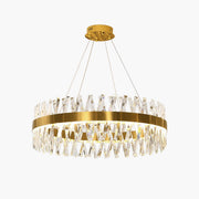 Antizer Modern Crystal Prism Round Chandelier