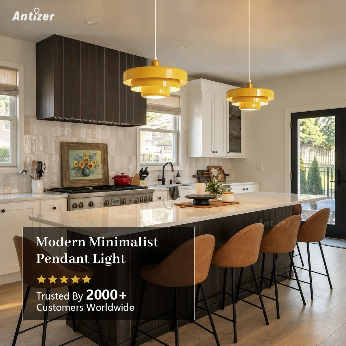 Lámpara colgante LED moderna Antizer para comedor