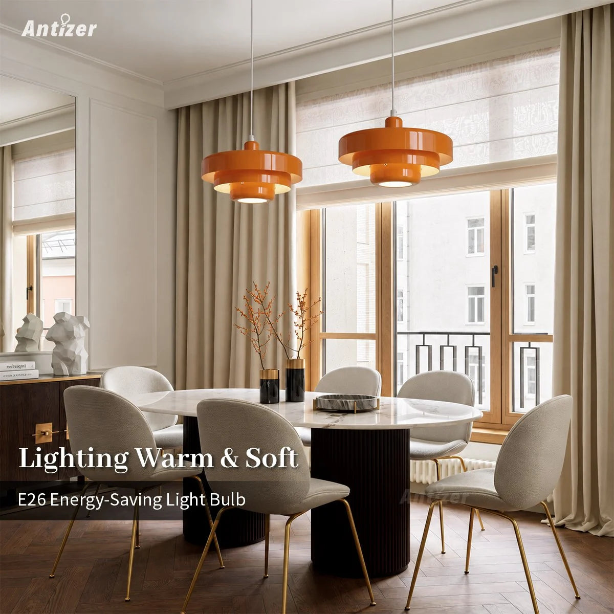 Lámpara colgante LED moderna Antizer para comedor