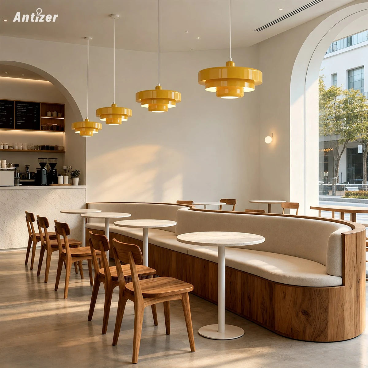 Lámpara colgante LED moderna Antizer para comedor