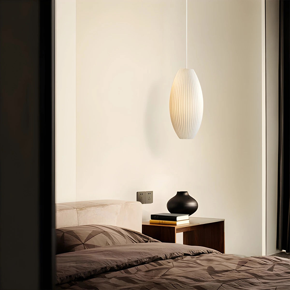 Antizer Vintage LED Silk Lantern Pendant Light