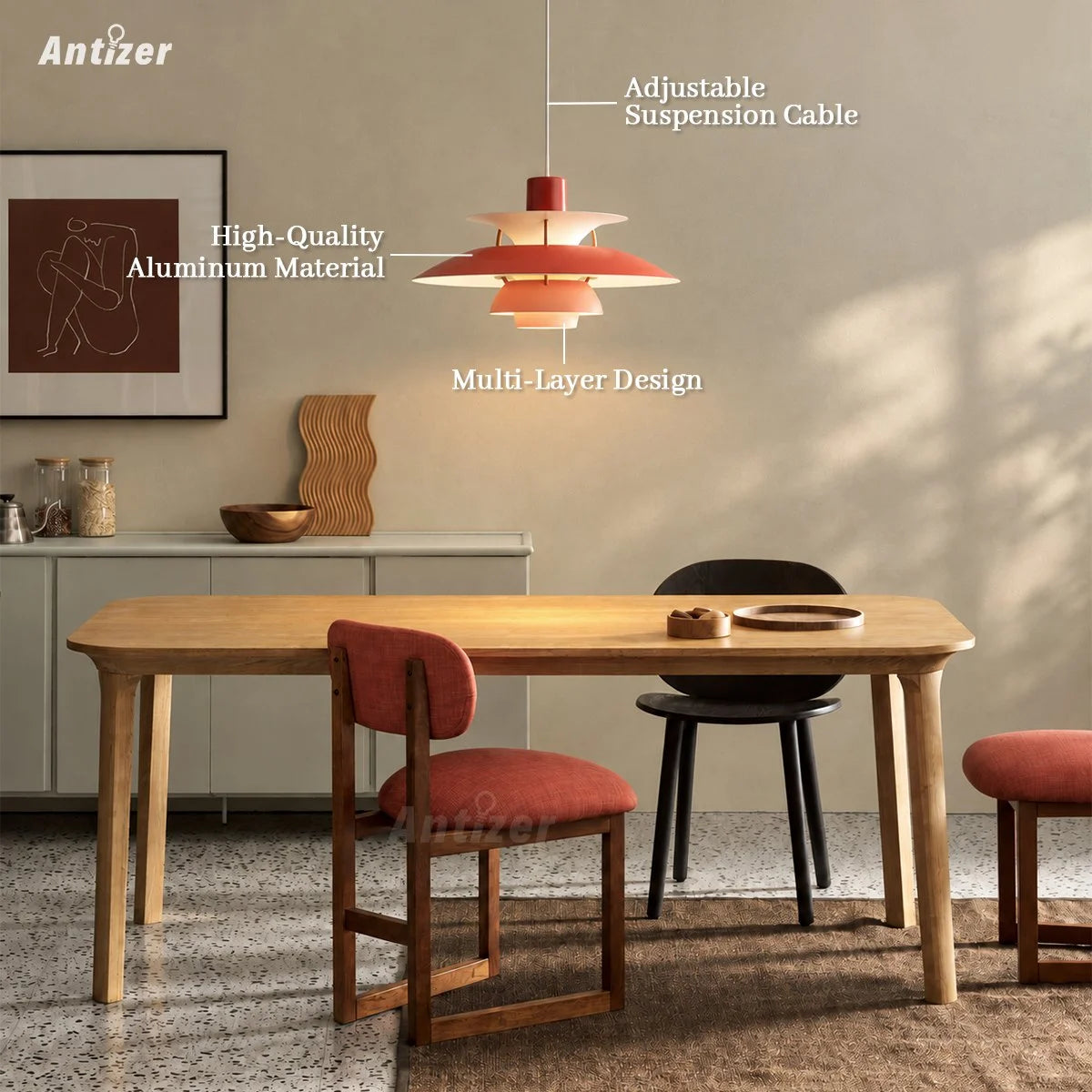 Lámpara colgante Ph5 de diseño danés