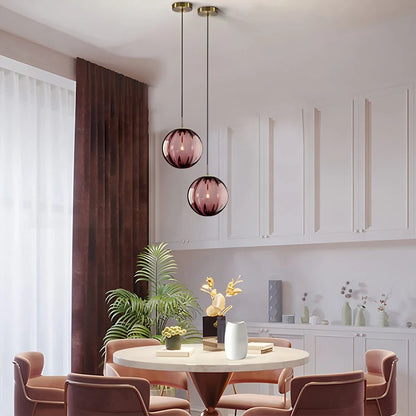 Antizer Modern Nordic Water Pattern Glass Ball Pendant Light