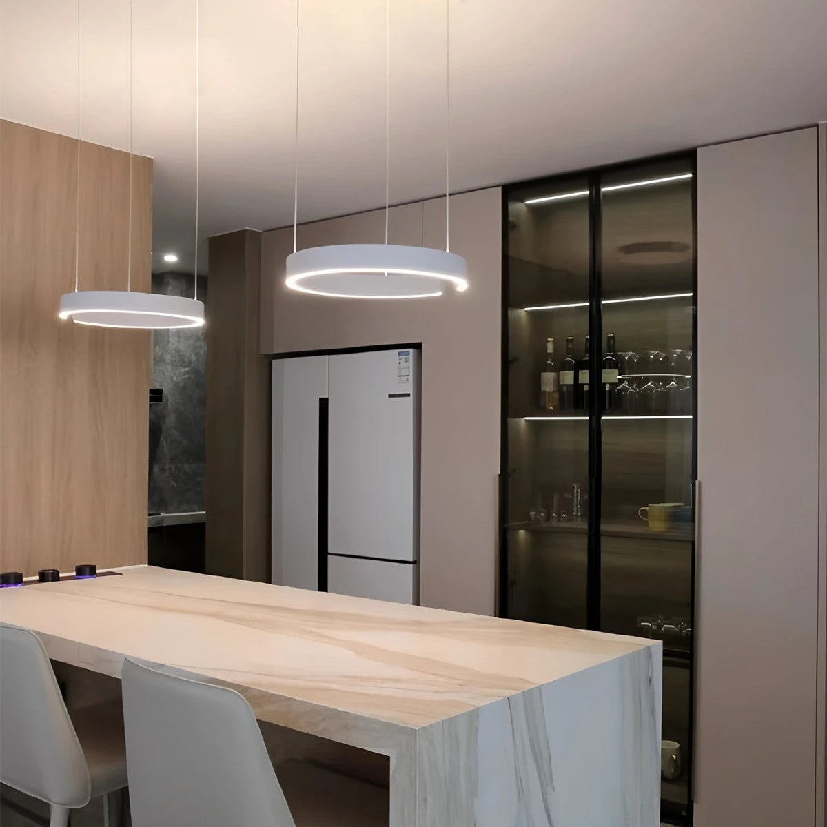 Antizer Modern Ring LED Chandelier for Living Room