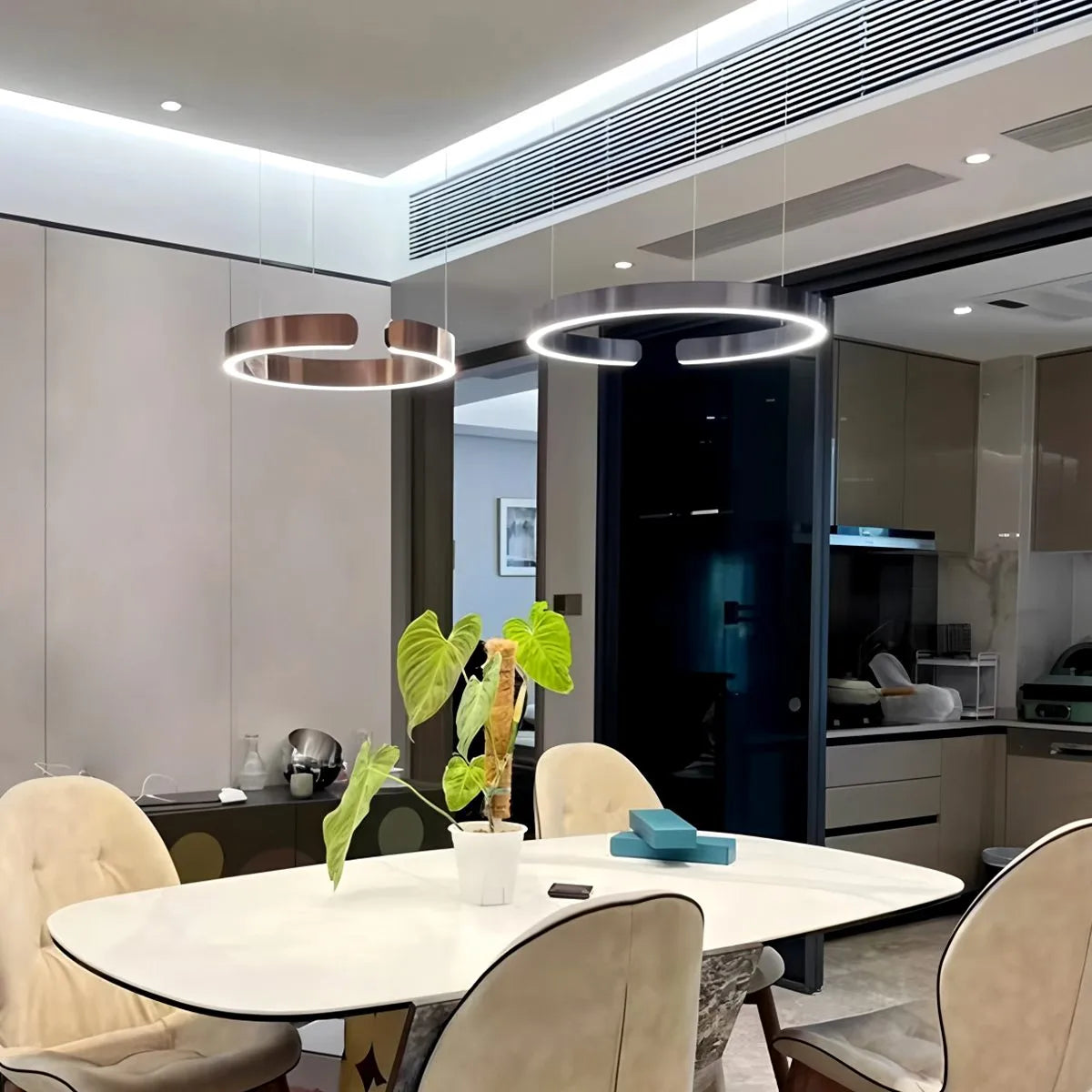 Antizer Modern Ring LED Chandelier for Living Room