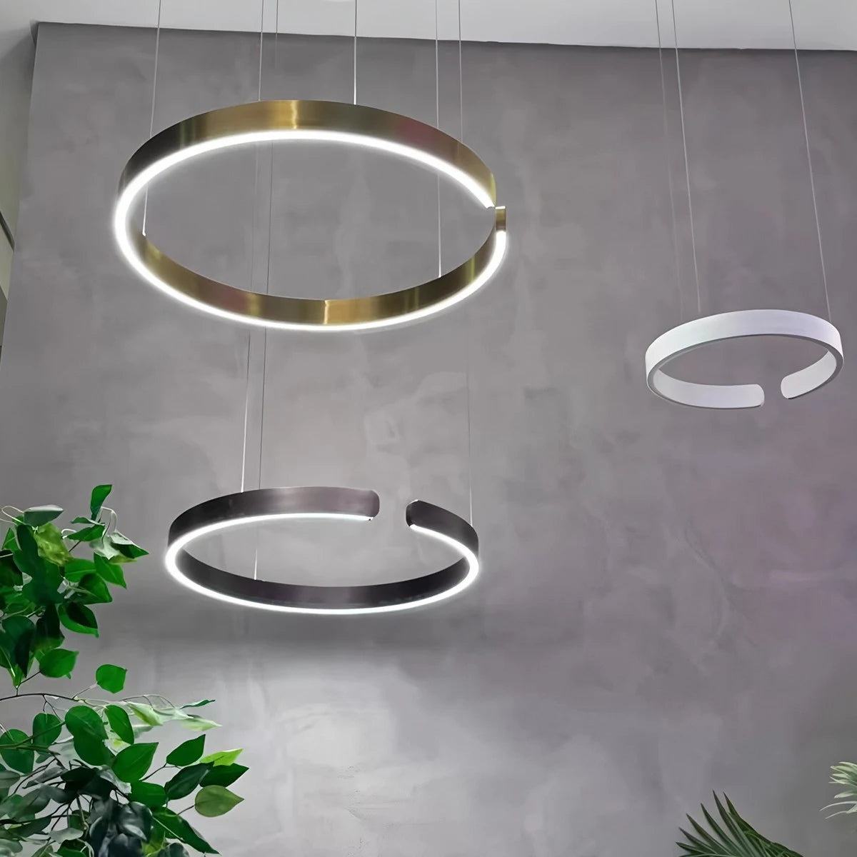 Antizer Modern Ring LED Chandelier for Living Room