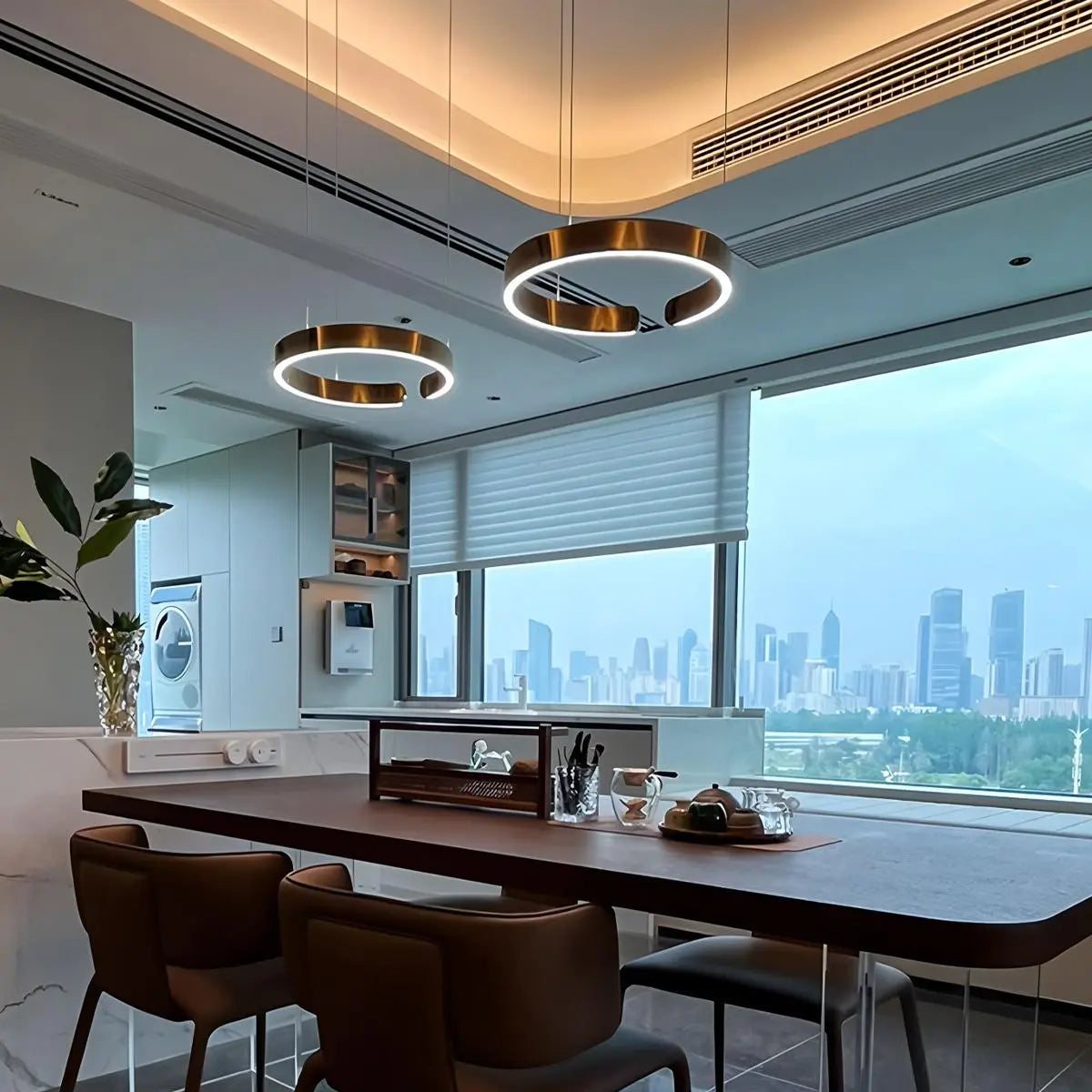 Antizer Modern Ring LED Chandelier for Living Room