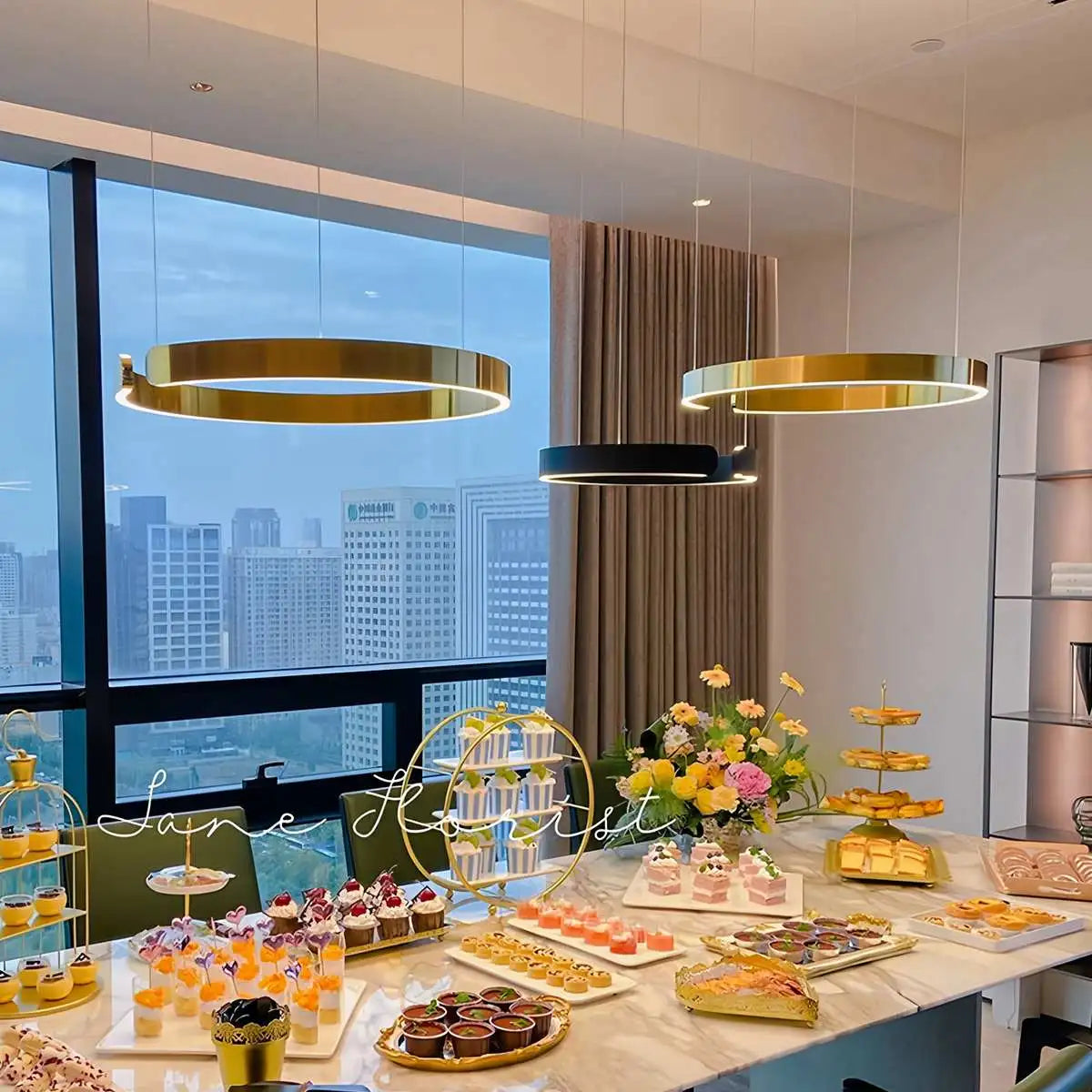 Antizer Modern Ring LED Chandelier for Living Room