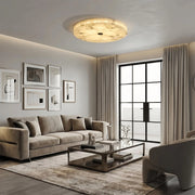 Antizer Modern Round Alabaster LED Ceiling Light