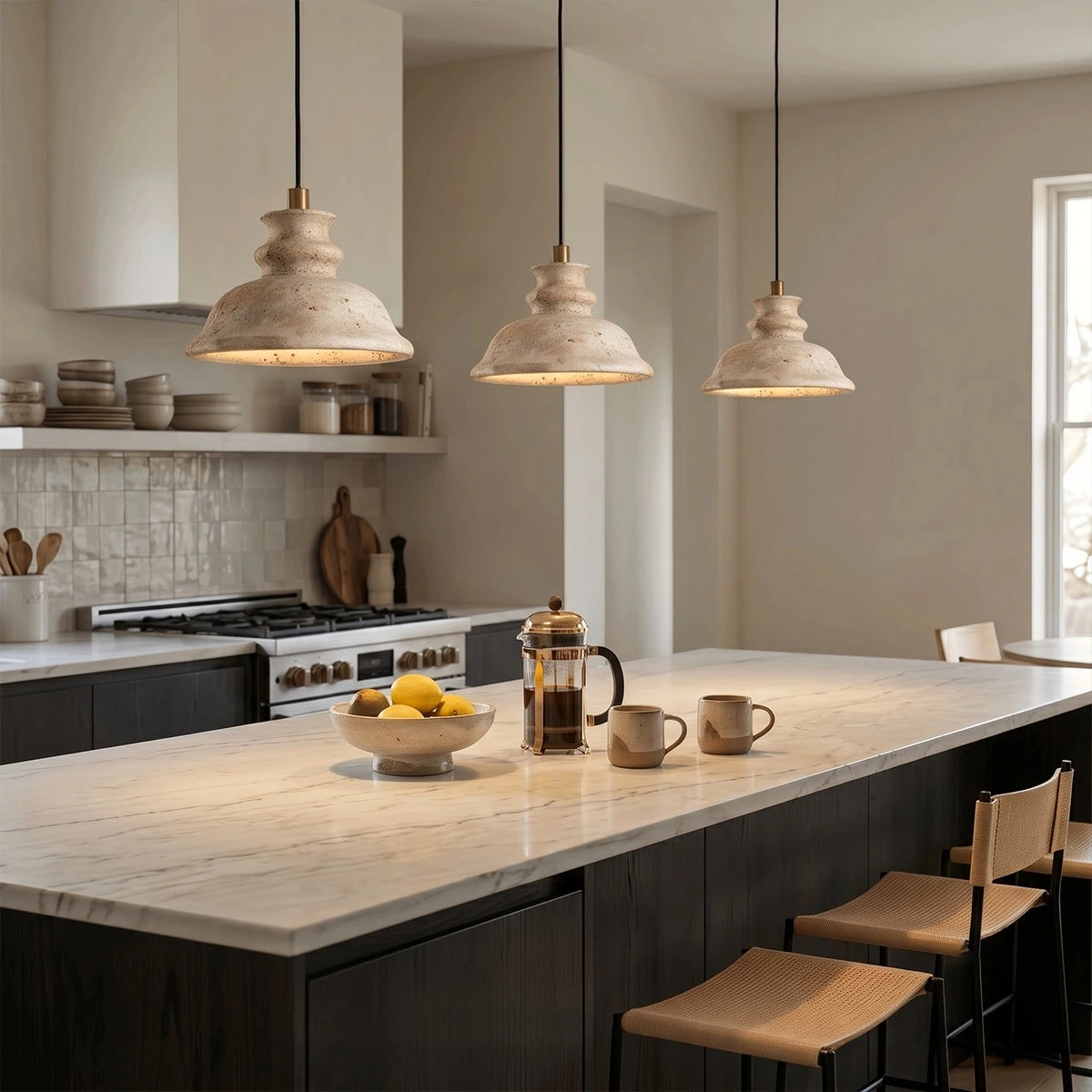 Antizer Modern Travertine Pendant Light