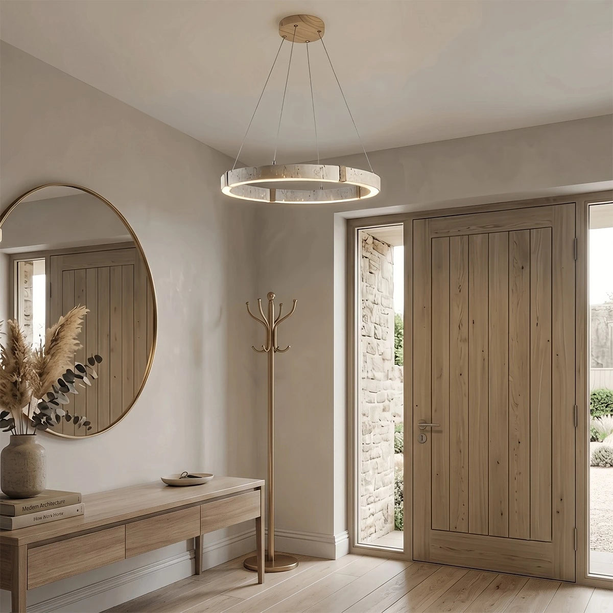 Antizer Modern Yellow Travertine Chandelier