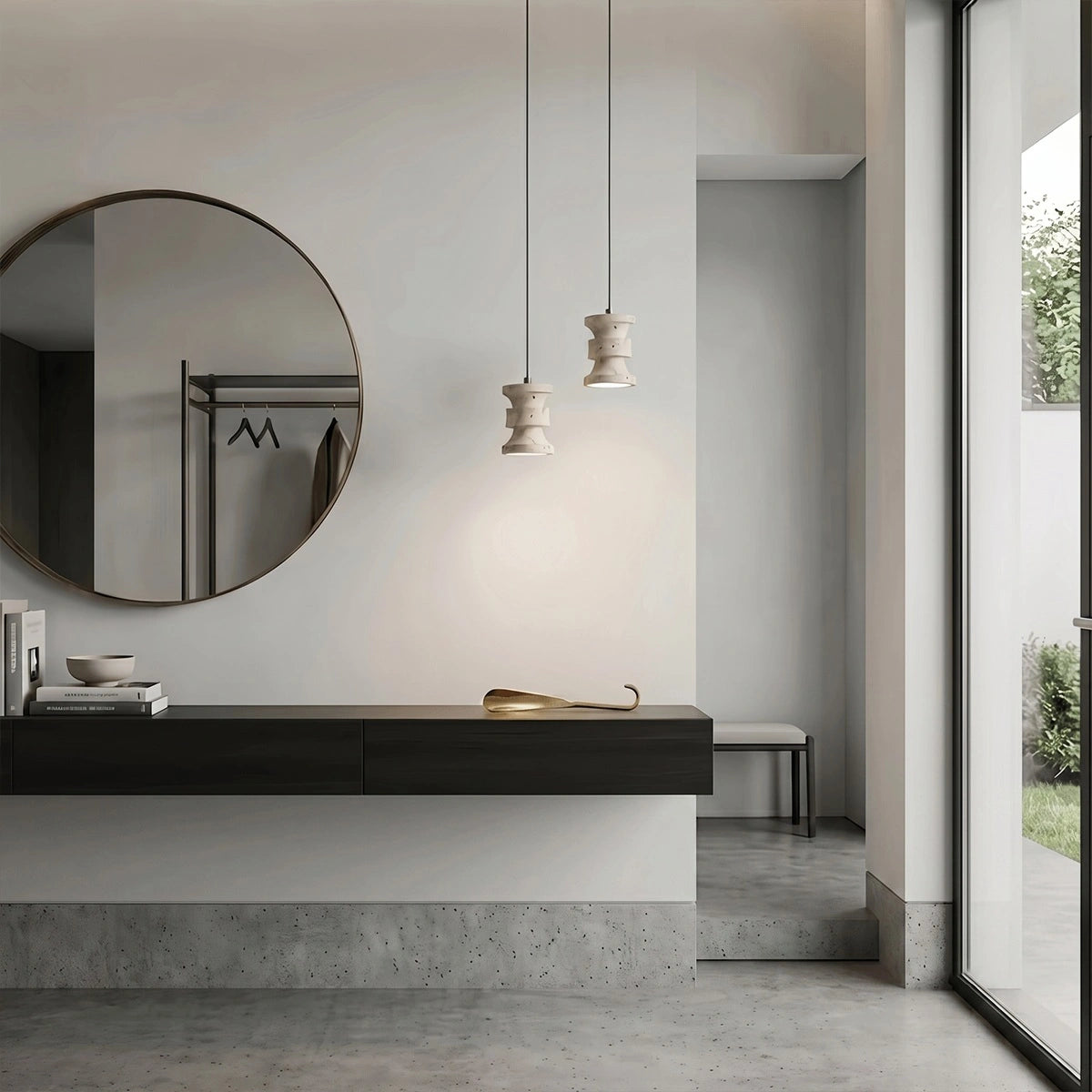 Antizer Modern Yellow Travertine Pendant Light