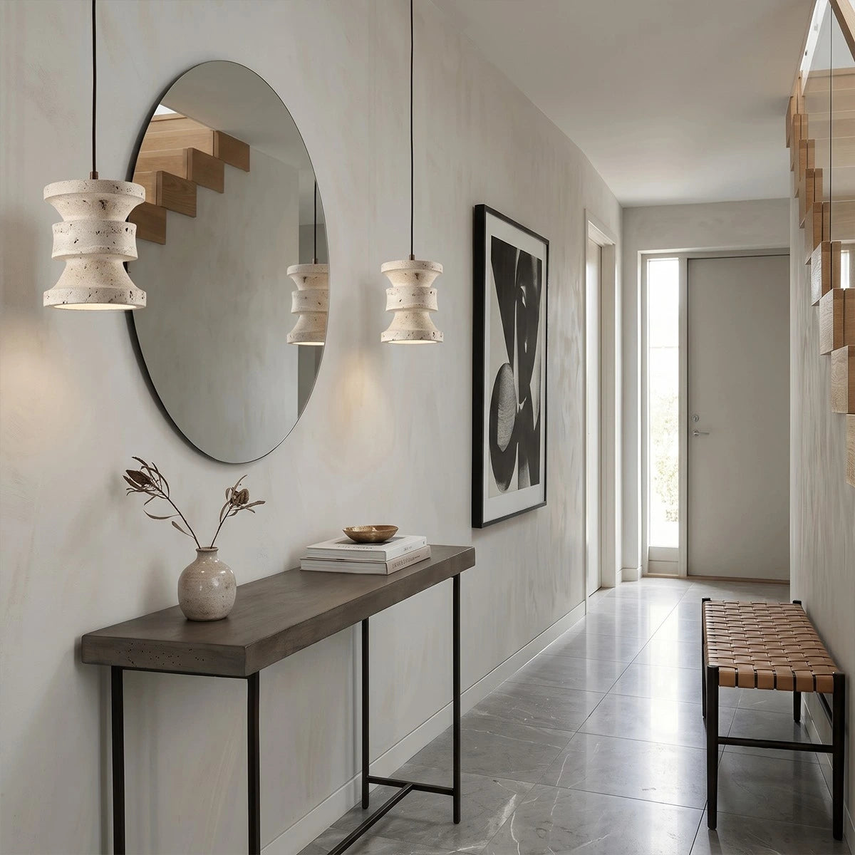 Antizer Modern Yellow Travertine Pendant Light