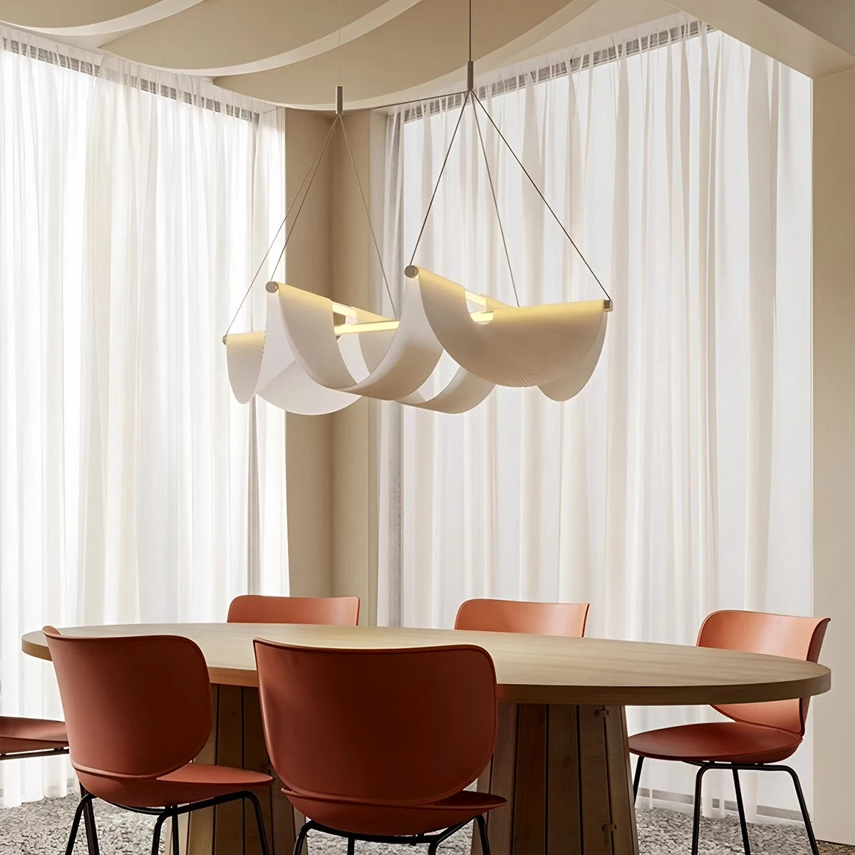 Antizer Moooi Drape Fabric Dining Room Pendant Light