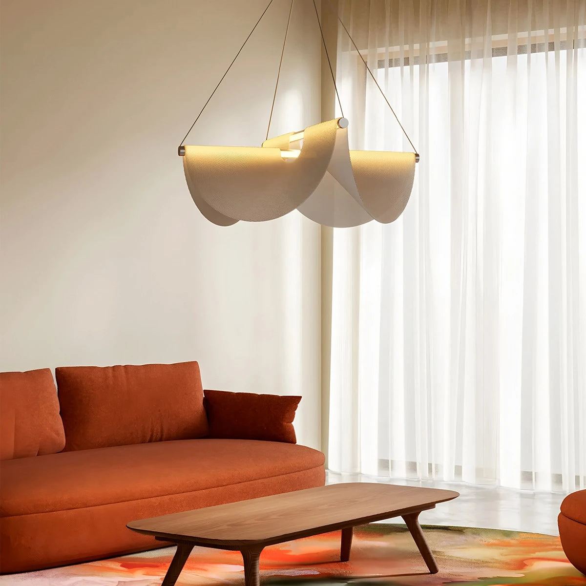 Antizer Moooi Drape Fabric Dining Room Pendant Light