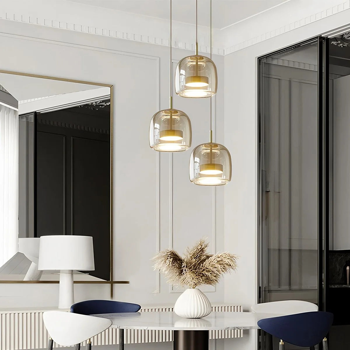 Antizer Morden Glass Pendant Light for Dining Room