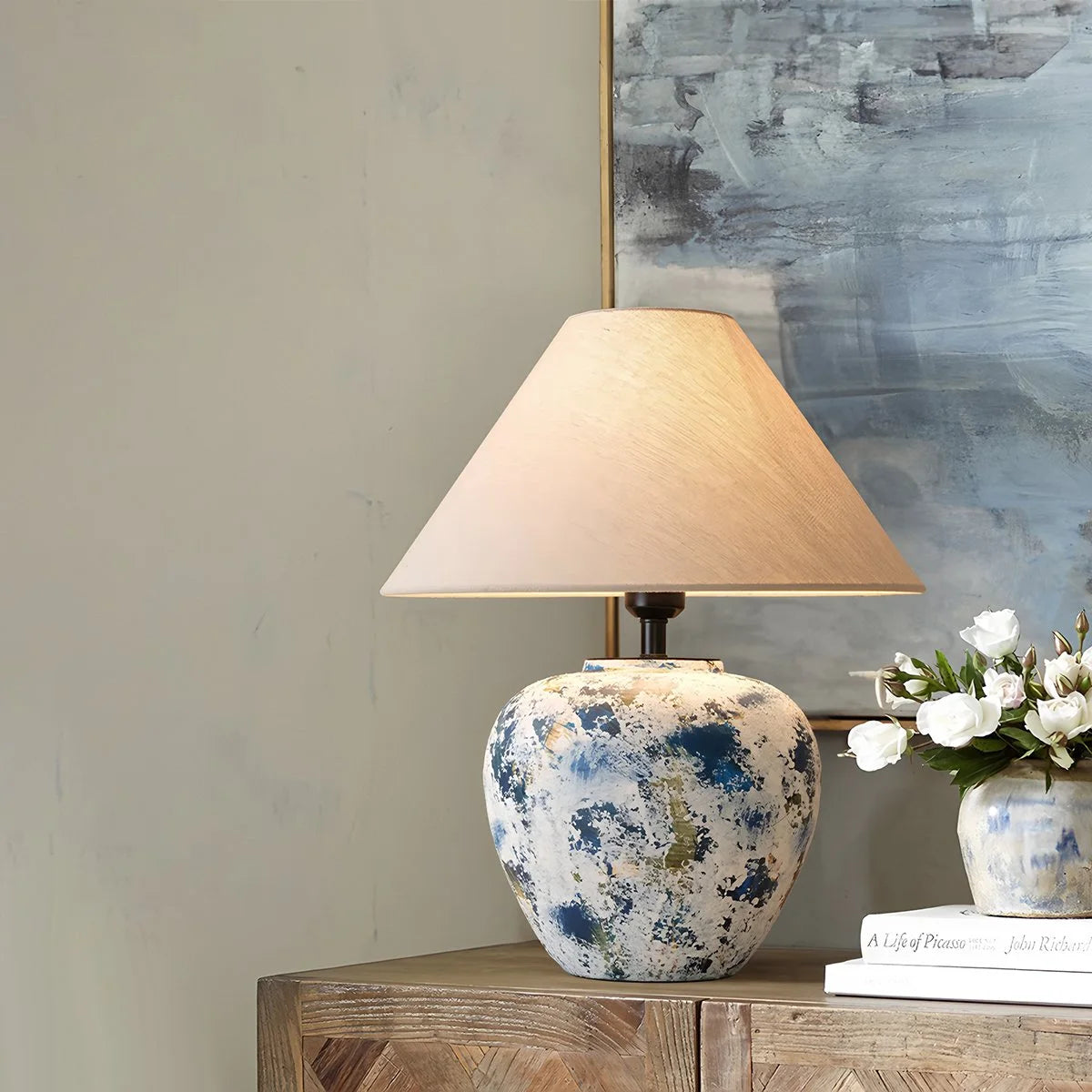 Antizer Neoclassical Ceramic Table Lamp