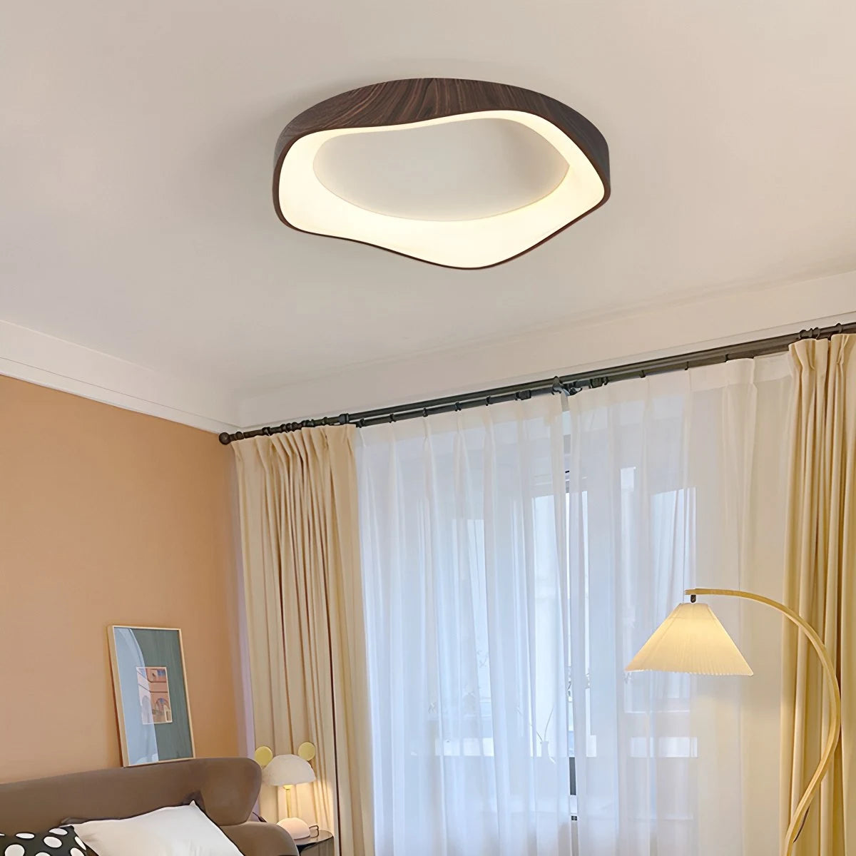 Antizer Nordic Acrylic Circle Ceiling Light for Bedroom