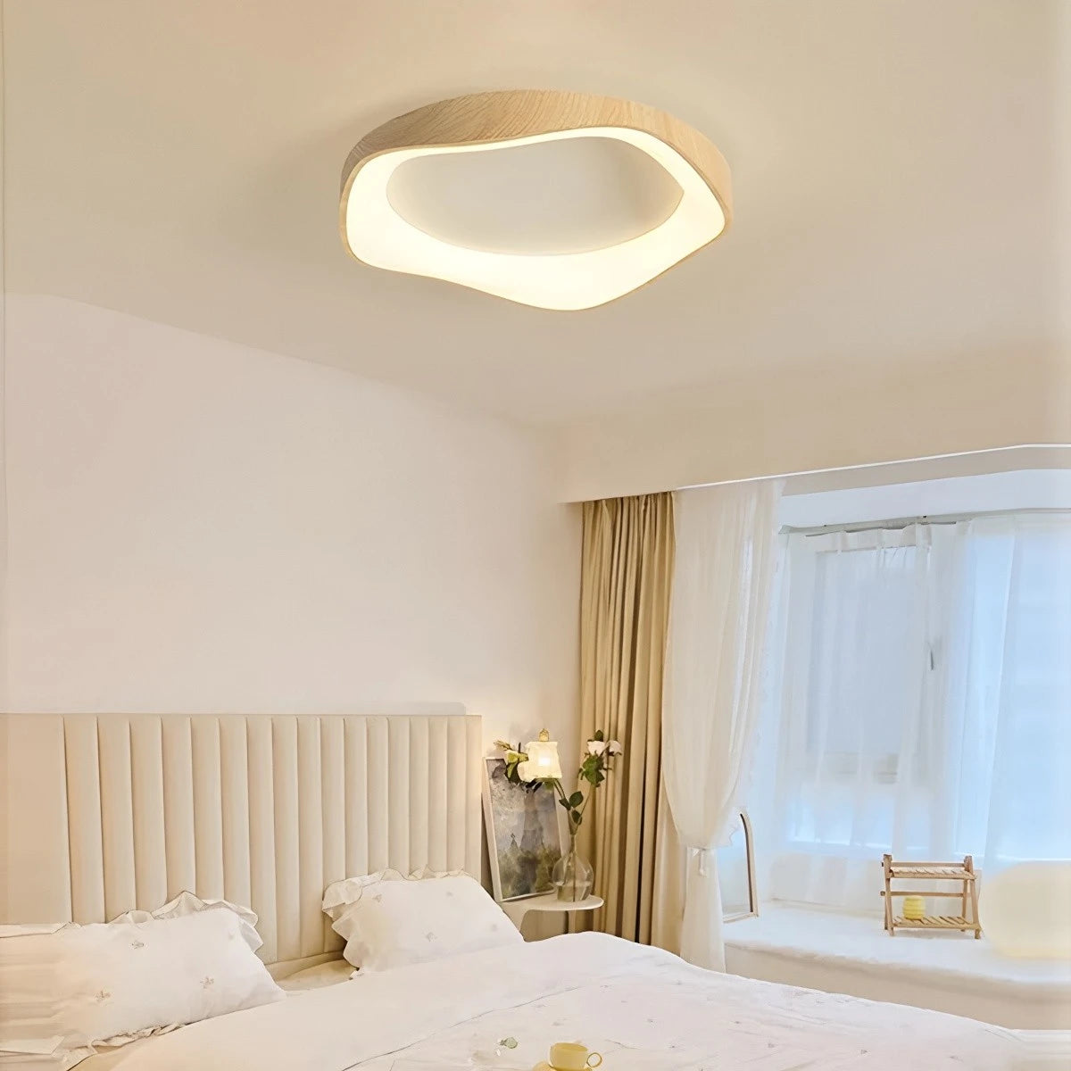 Antizer Nordic Acrylic Circle Ceiling Light for Bedroom