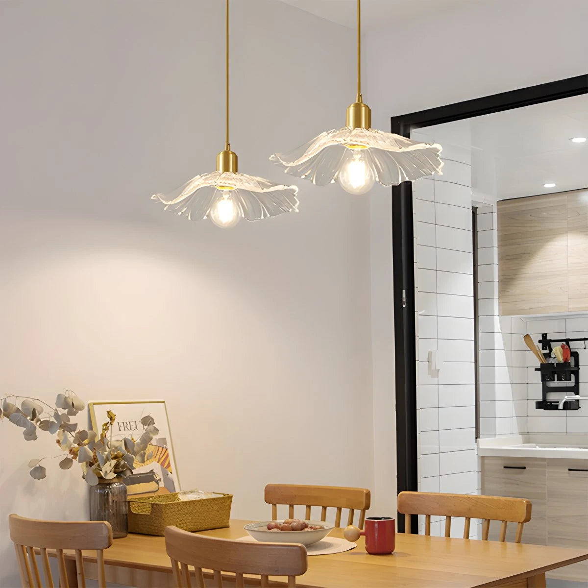 Antizer Nordic Japanese Glass Chandelier for Living Room