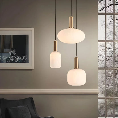 Antizer Nordic Vintage Glass Striped Pendeant Light