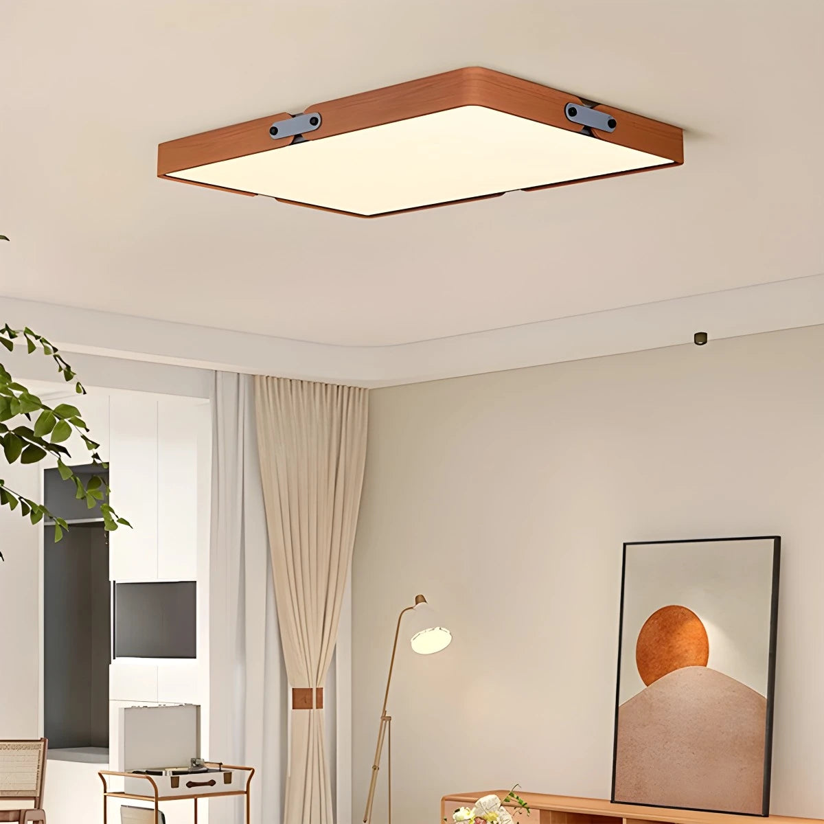 Antizer Nordic Wood Ceiling Light for Bedroom