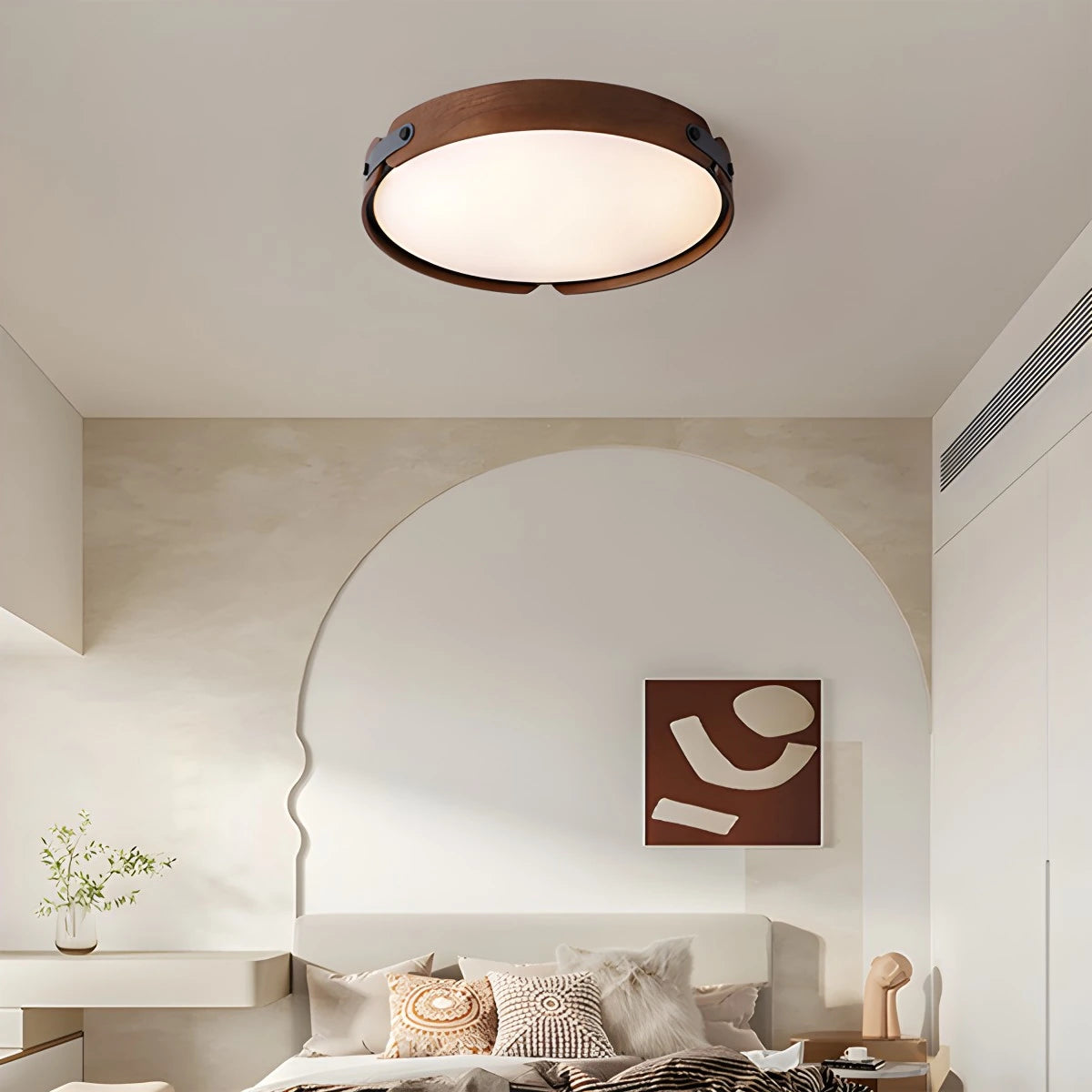 Antizer Nordic Wood Ceiling Light for Bedroom