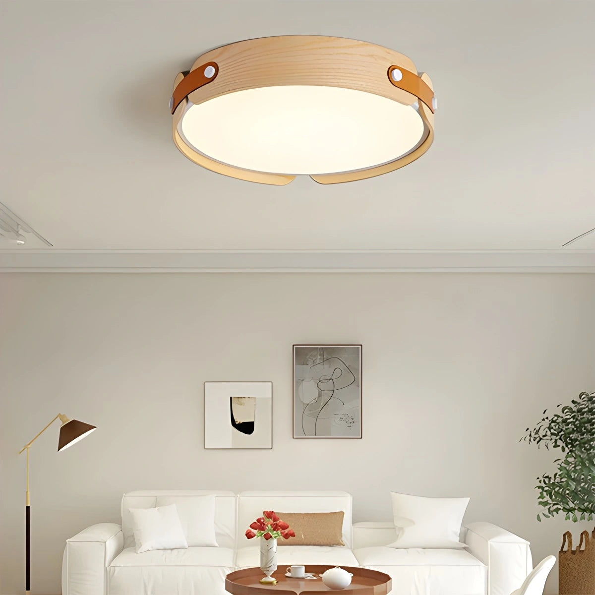 Antizer Nordic Wood Ceiling Light for Bedroom
