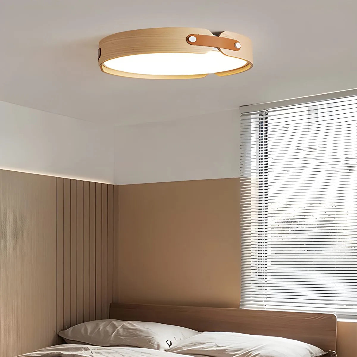 Antizer Nordic Wood Ceiling Light for Bedroom