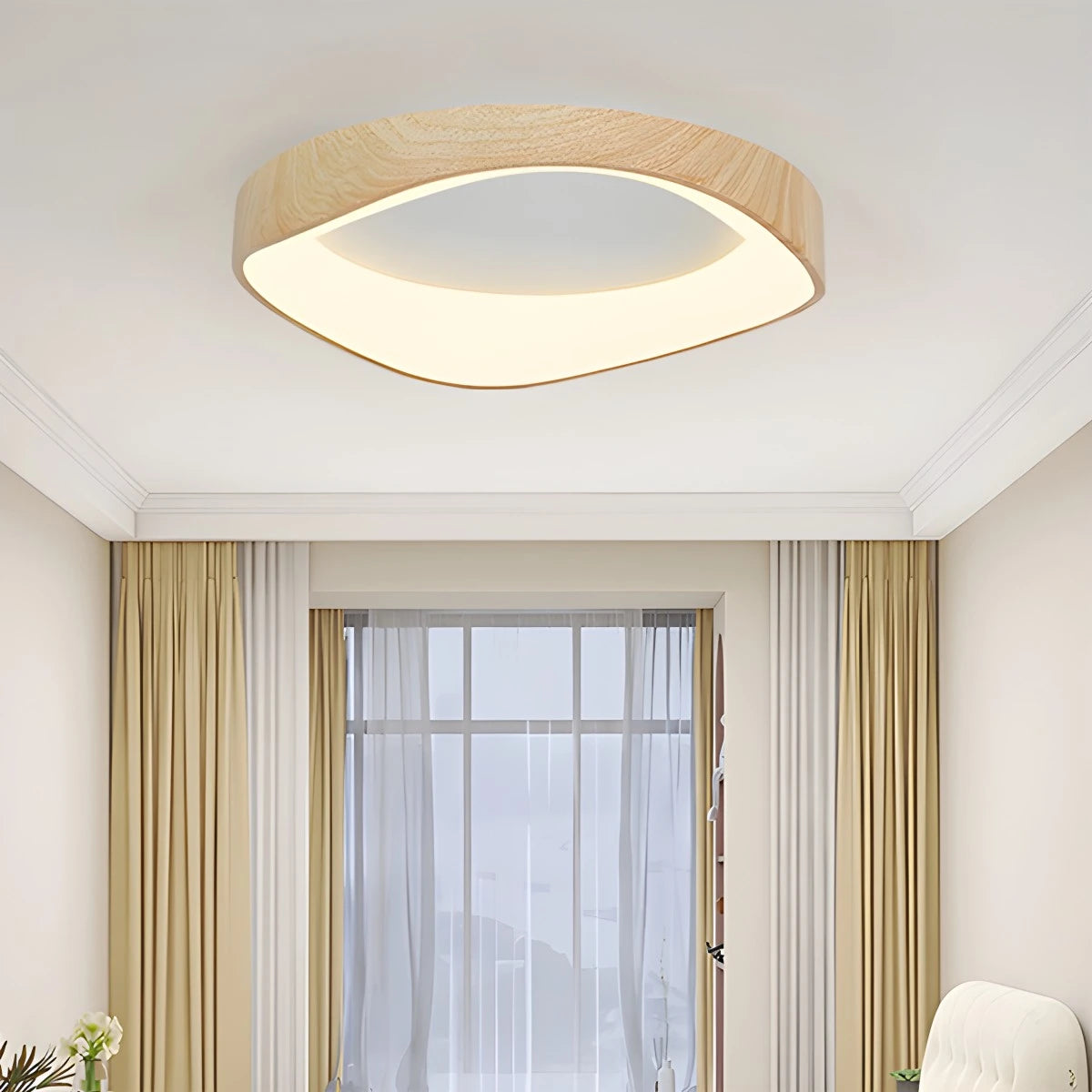 Antizer Nordic Acrylic Circle Ceiling Light for Bedroom