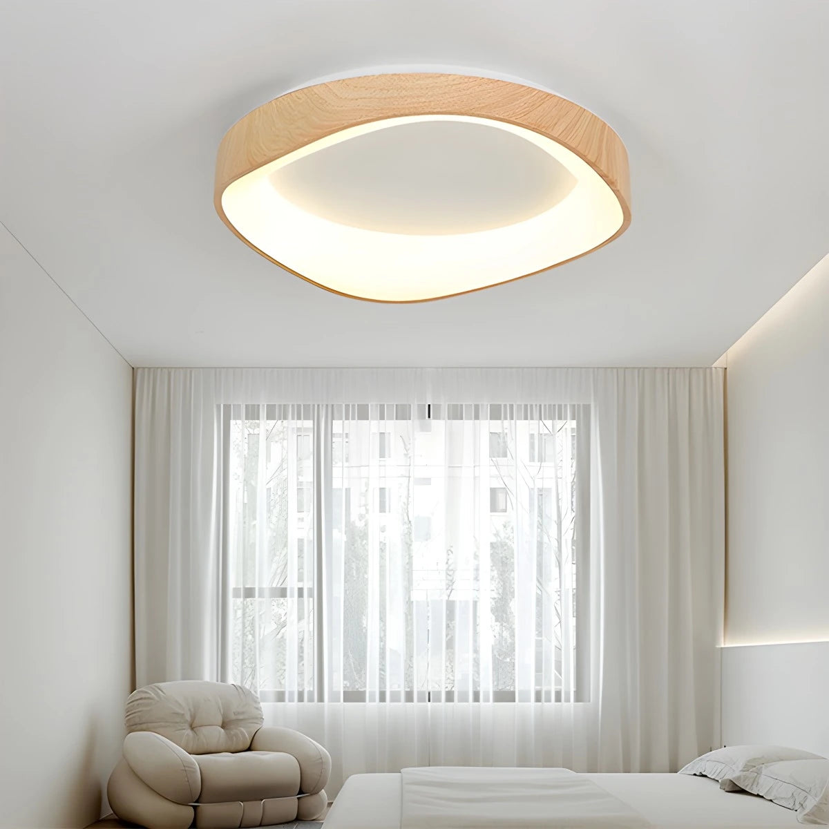 Antizer Nordic Acrylic Circle Ceiling Light for Bedroom
