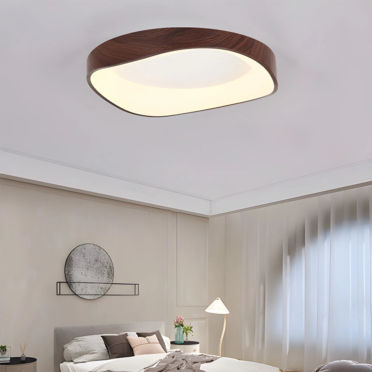 Antizer Nordic Acrylic Circle Ceiling Light for Bedroom
