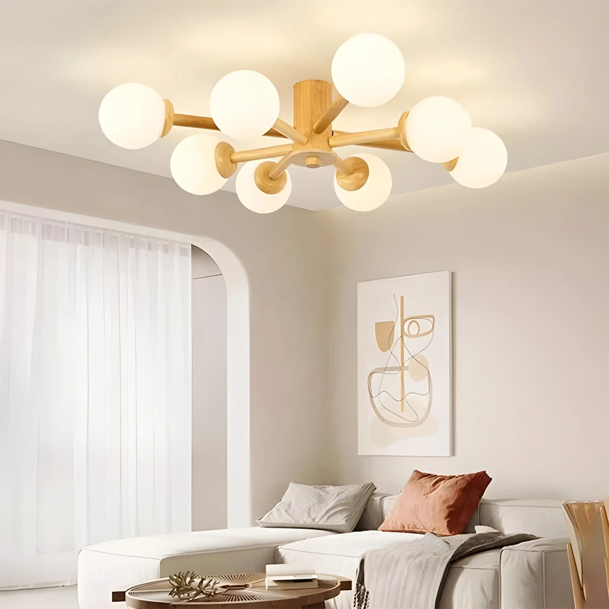 Antizer Nordic Wooden Dining Room Ceiling Light