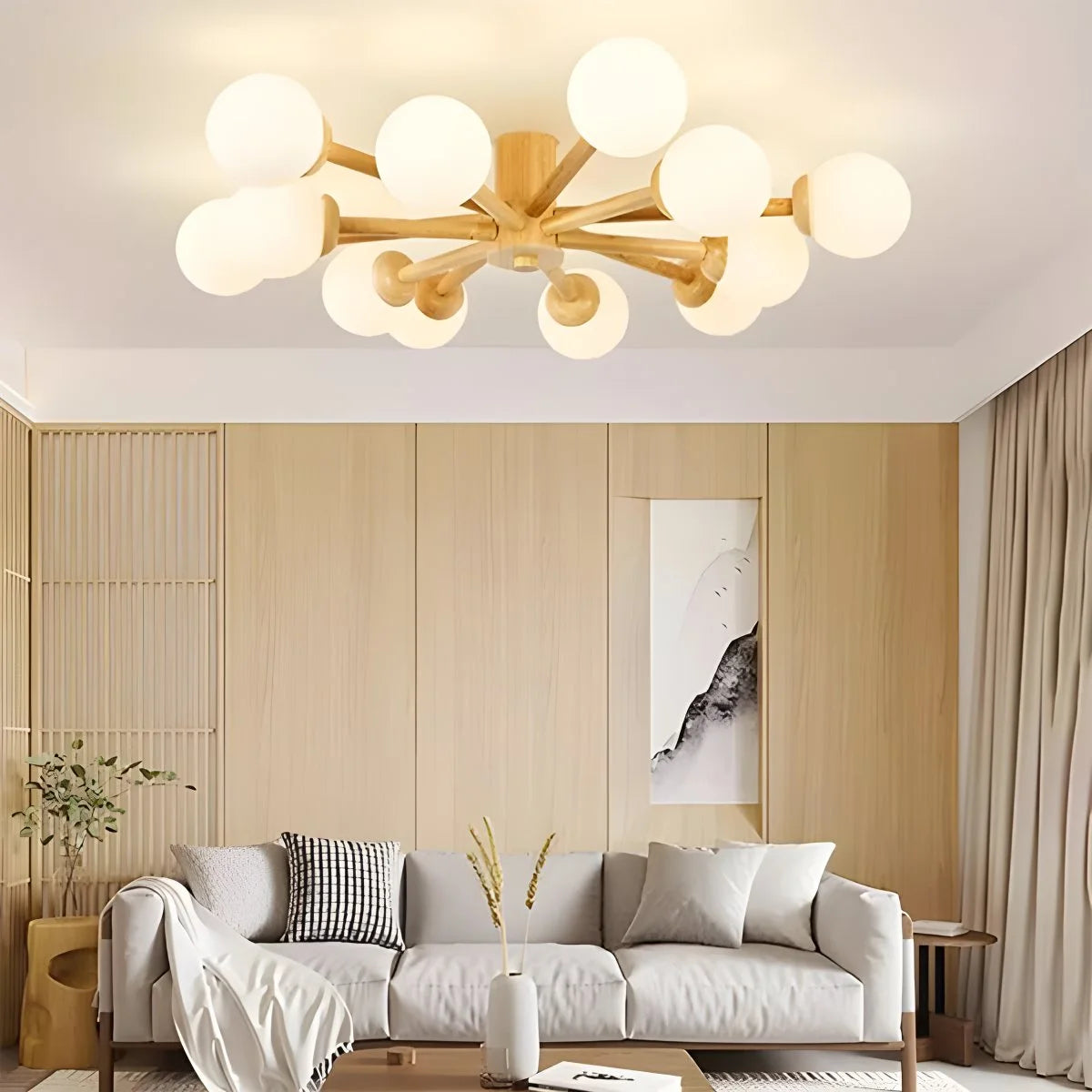 Antizer Nordic Wooden Dining Room Ceiling Light
