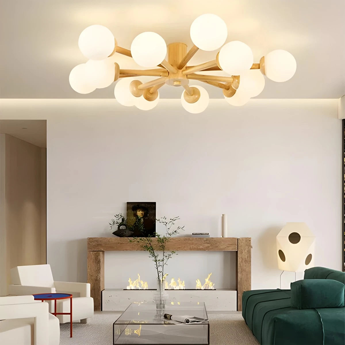 Antizer Nordic Wooden Dining Room Ceiling Light