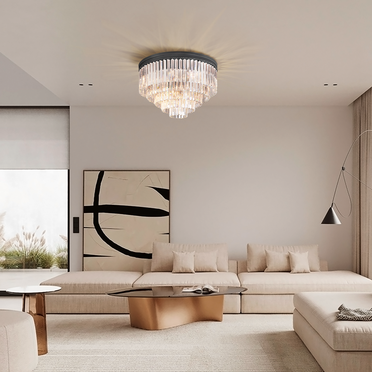 Antizer Odeon Crystal Multi-Layer Round Ceiling Light